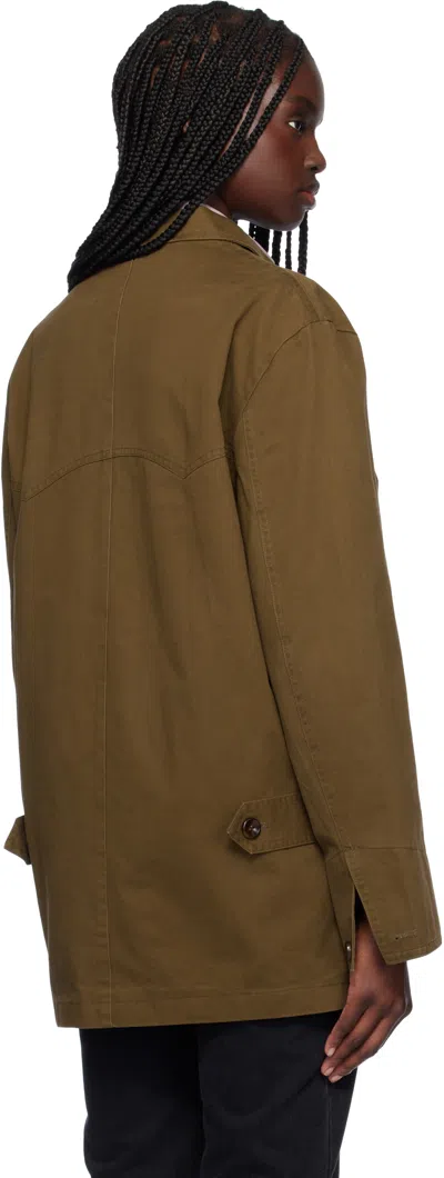 Carter Young Khaki Chicago Chore Jacket In Wood