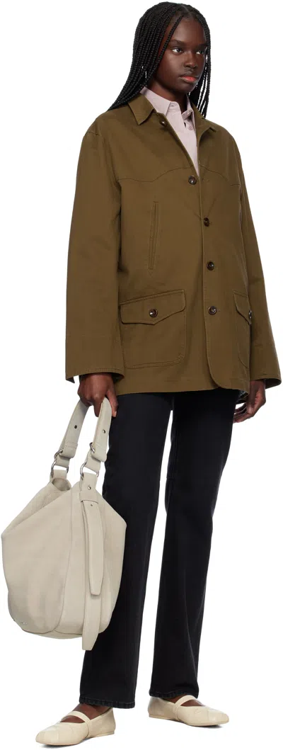 Carter Young Khaki Chicago Chore Jacket In Wood