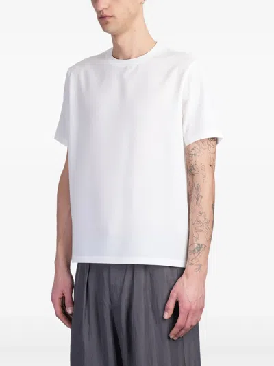 Attachment T-shirt In White Polyester In Weiss