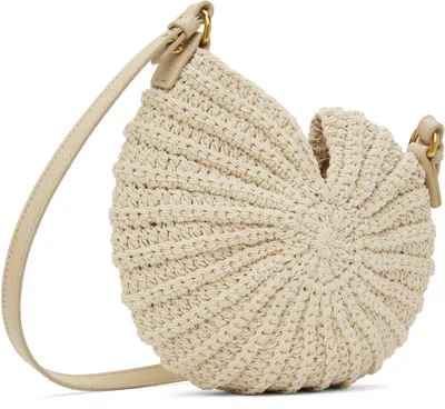 Chloé Sea Treasures Leather-trimmed Crocheted Cord Shoulder Bag In 22j Deep Ivory