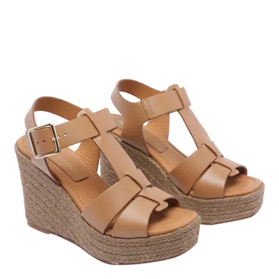 Paloma Barceló 110mm Leather Sandals In Neutral
