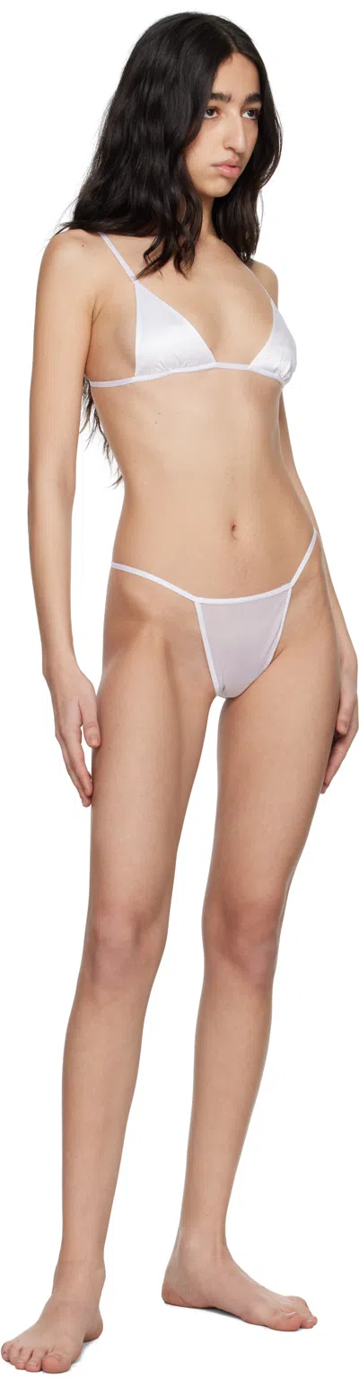 Du Ciel White Doux Slip Briefs In White