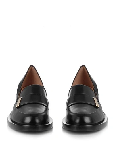 Nicholas Kirkwood Casati Pearl-heeled Leather Loafers in Black