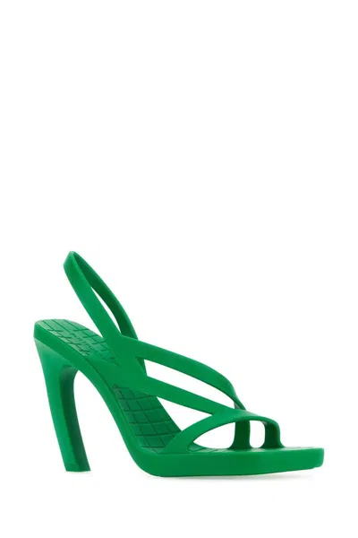 Bottega Veneta Green Jimbo Heeled Sandals In Multi