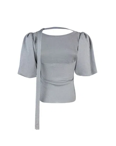 Liu •jo Maglia In Lurex Argento In Silver