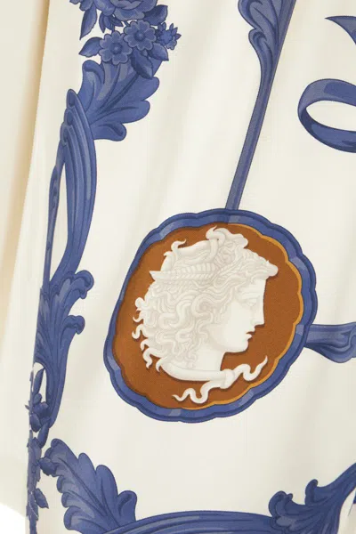 Versace Bermuda In Ivory Fuge Stone Blue
