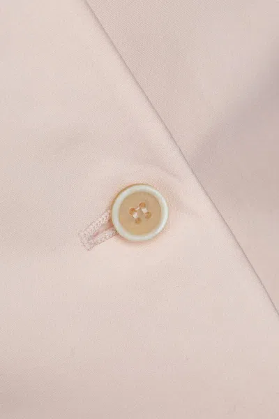 Fabiana Filippi Cotton And Silk Short-sleeved Mikado Jacket In Pink