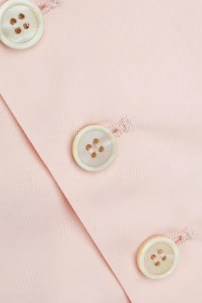 Fabiana Filippi Back Tie Sleeveless V Neck Button Jacket In Pink