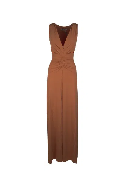 Chiara Boni La Petite Robe Draped-detail Jumpsuit In Lands