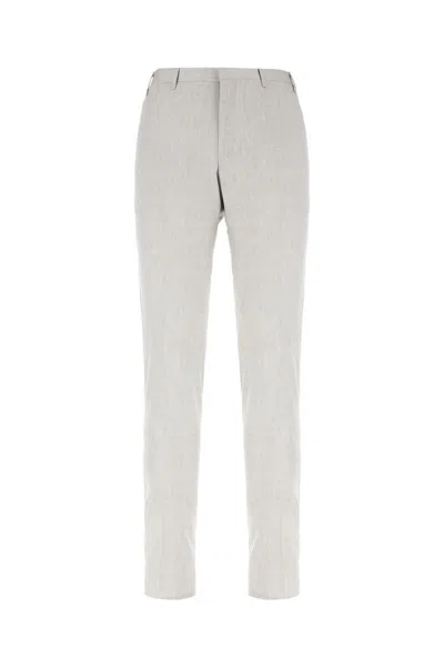 Corneliani Grey Wool Blend Pants In Gray