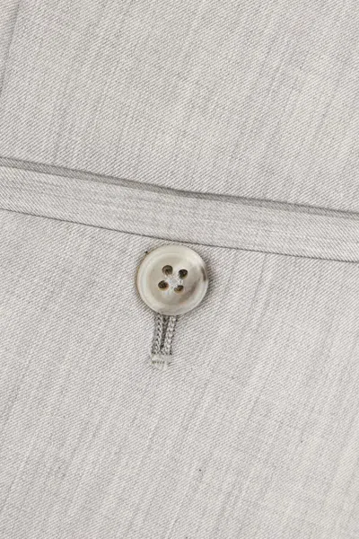 Corneliani Grey Wool Blend Pants In Gray