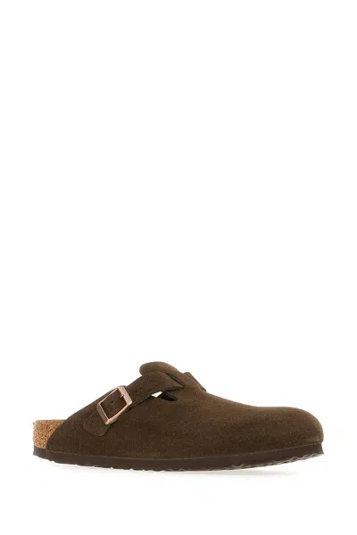 Shop Birkenstock Slippers In Mocca