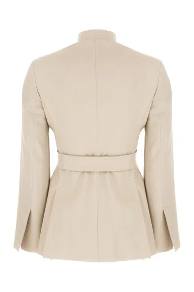 Max Mara Wool Blend Blazer Back Vent In Gold