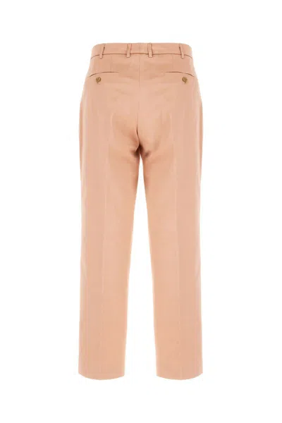 Pt Torino Trousers Cotton Blend Back Pockets In Rosasalmone