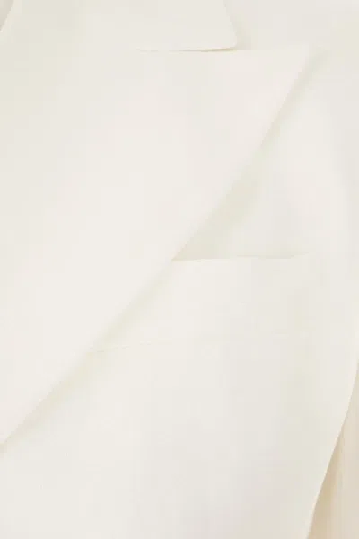 Sportmax Cotton Blazer With Long Sleeves And Notched Lapels In White