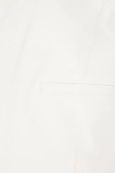 Sportmax Cotton Trousers With Pleated Design And Pockets In White