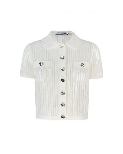 Shop Self-portrait Top In White
