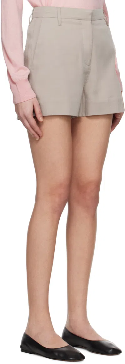 Remain Birger Christensen Gray Suiting Bermuda Shorts In 1675 Moon Rock