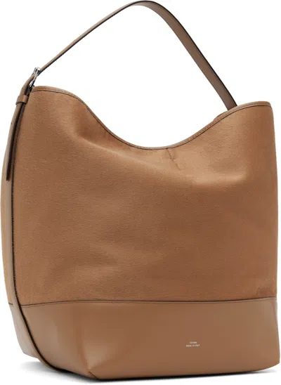 Totême Tan Belted Doublé Tote In Camel 033