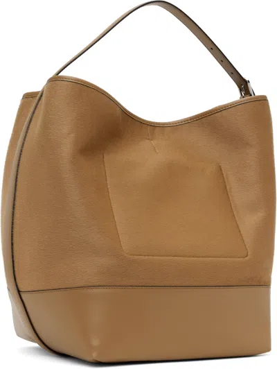 Totême Tan Belted Doublé Tote In Camel 033