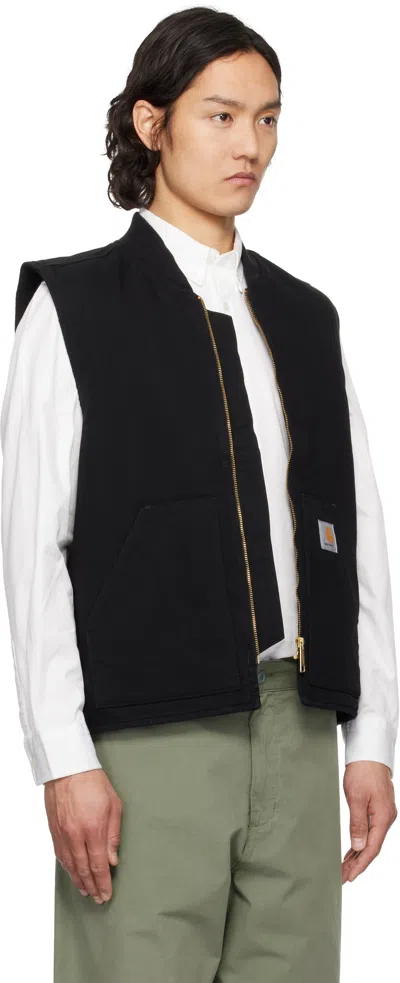 Carhartt Dearborn Canvas Classic Vest In 8902 Black