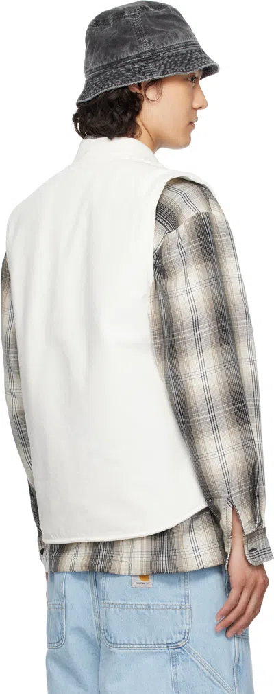 Carhartt Vest With Patch Pockets And Ribbed Collar In D602 Wax