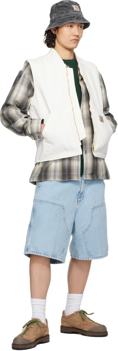 Carhartt Vest With Patch Pockets And Ribbed Collar In D602 Wax