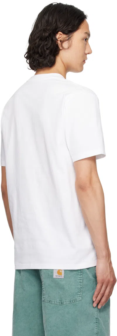 Carhartt Ss College Script T Shirt In 00axx White / Black