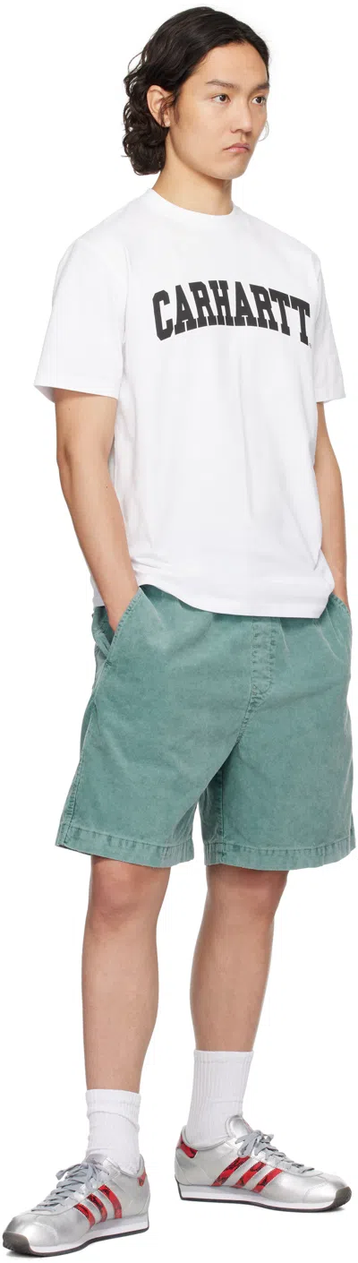 Carhartt Ss College Script T Shirt In 00axx White / Black