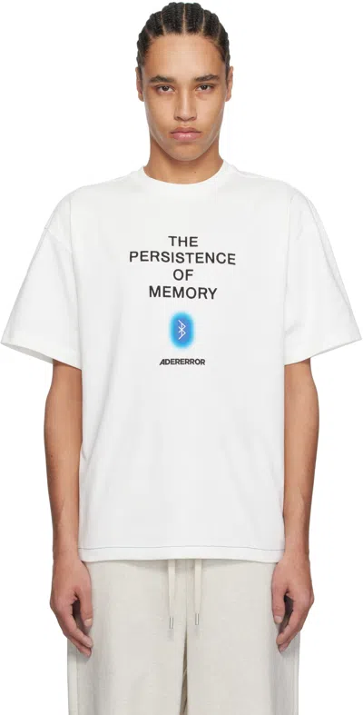 Ader Error White Blue Net Product. 49 T-shirt In Off White