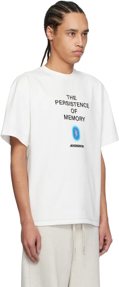 Ader Error White Blue Net Product. 49 T-shirt In Off White
