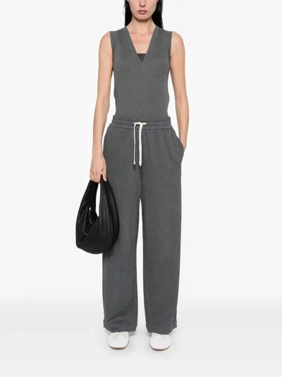 Brunello Cucinelli Drawstring Track Pants In Grey