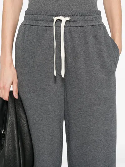 Brunello Cucinelli Drawstring Track Pants In Grey