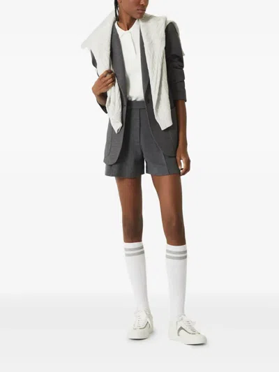 Brunello Cucinelli Cotton Cable Knit Sweater Sweaters And Cardigans Gray In Grey