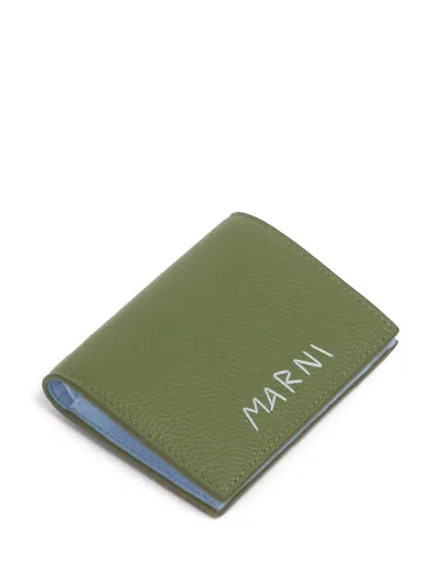 Marni Bi-fold Wallet In Green
