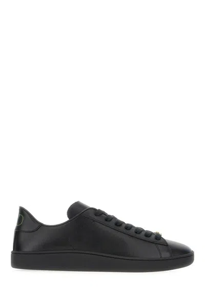 Valentino Royco Signature Brass Vlogo Low-top Sneakers In Black
