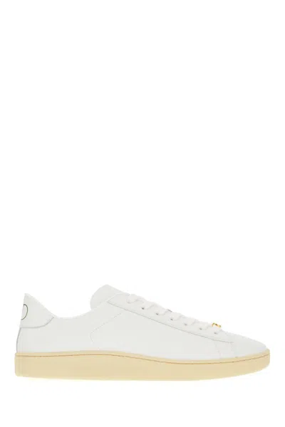 Valentino White Leather Vlogo Signature Sneakers In White