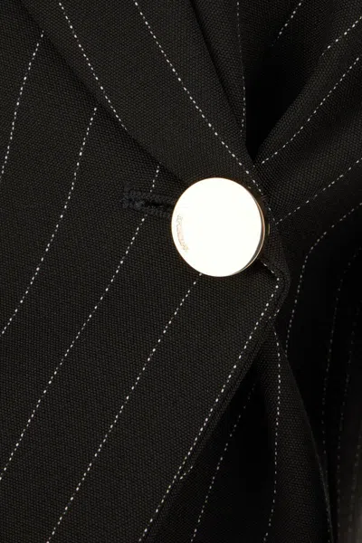 Sportmax Embroidered Viscose Blend Blazer In Black
