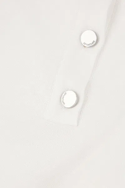 Sportmax White Shaker Polo In White