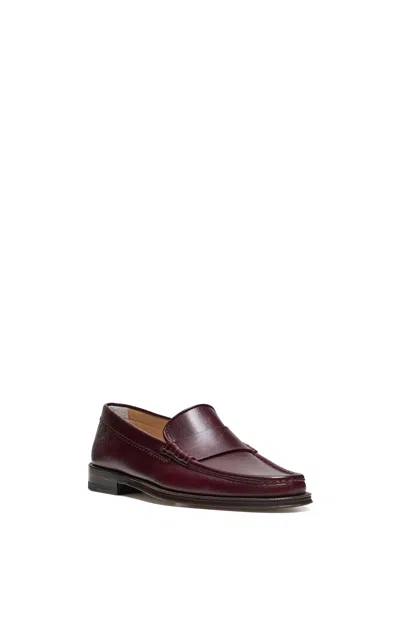 Gabriela Hearst Seren Leather Loafers In Bordeaux