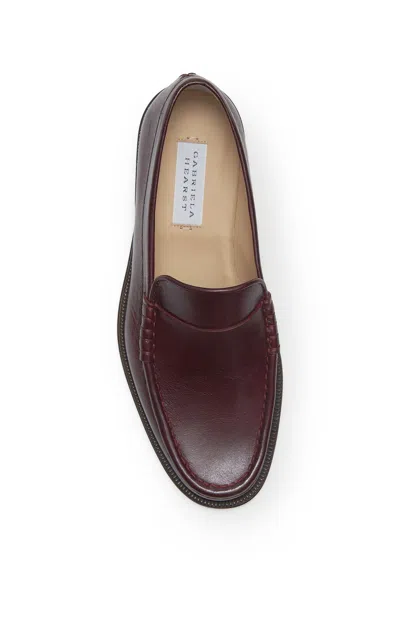 Gabriela Hearst Seren Leather Loafers In Bordeaux
