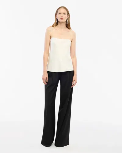 Another Tomorrow Silk Camisole Off White In Cream