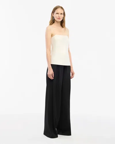 Another Tomorrow Silk Camisole Off White In Cream