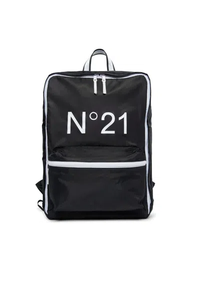 N°21 Zaino Con Tape Logato In Black