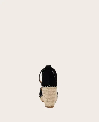 Gentle Souls Charli Suede X-band Espadrille Wedge Sandal In Black