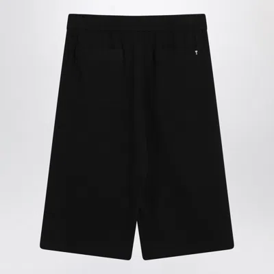 Ami Alexandre Mattiussi Ami Paris Bermuda Wide Black In Cotton