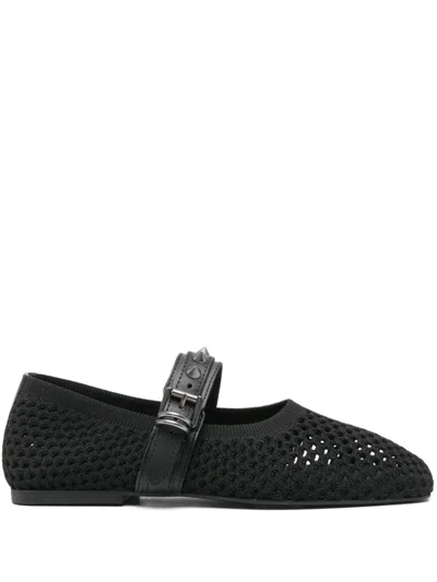 Ash Buckle-strap Bijoux Ballerinas In Black