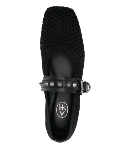 Ash Buckle-strap Bijoux Ballerinas In Black