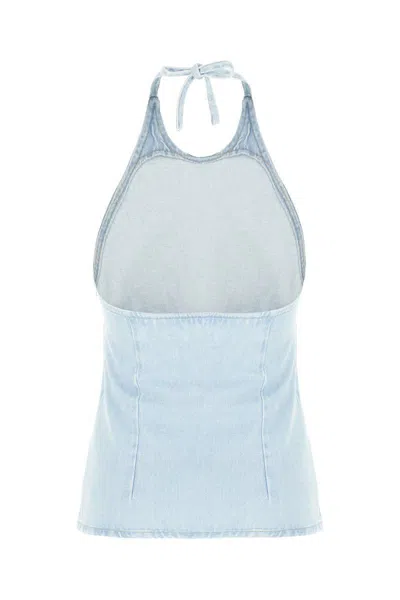 Lois Denim Addie Top In Stone Bleach
