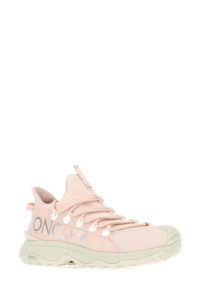 Moncler Trailgrip Lite2 Sneakers With Rugged Sole And Distinctive Logo In Pink